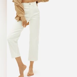 Everlane Straight Leg Crop Pant in Bone, 12